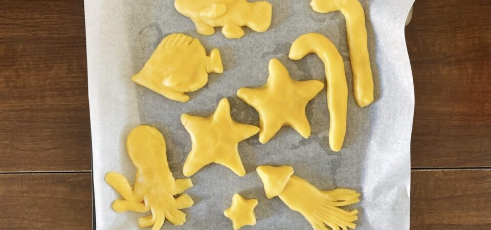 海の生き物クッキー作り