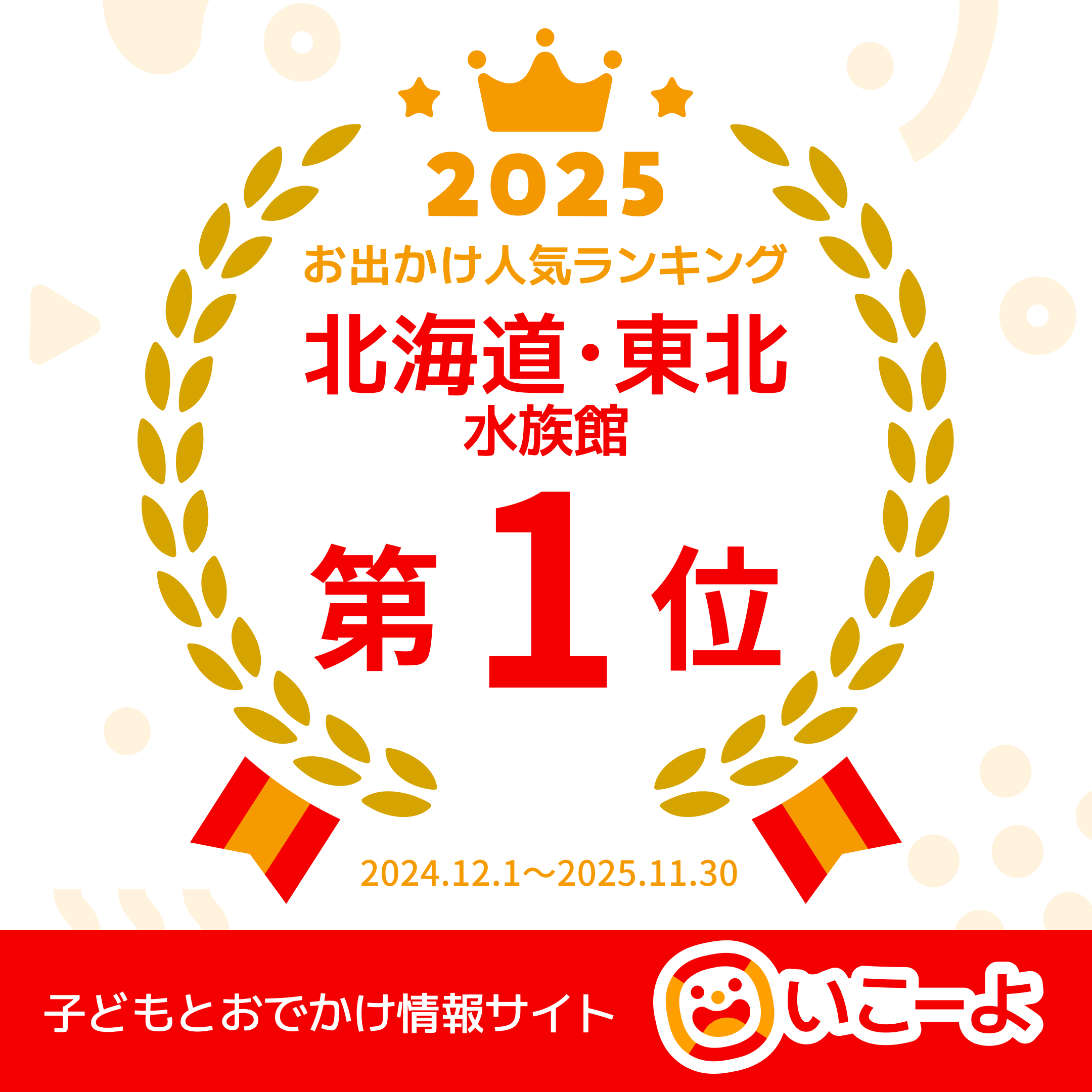 いこーよ2025北海道東北水族館１位